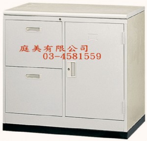 TMJ124-17 3尺一門二抽隔間櫃(灰白色/木紋) 